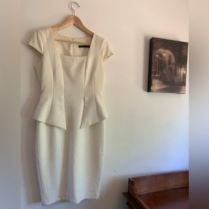 White ZARA peplum dress (small)